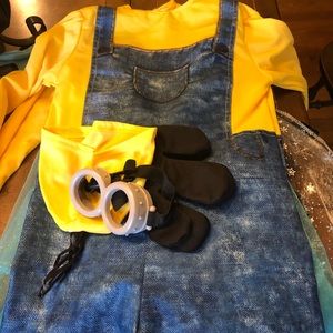 Never worn Minion size large costume
